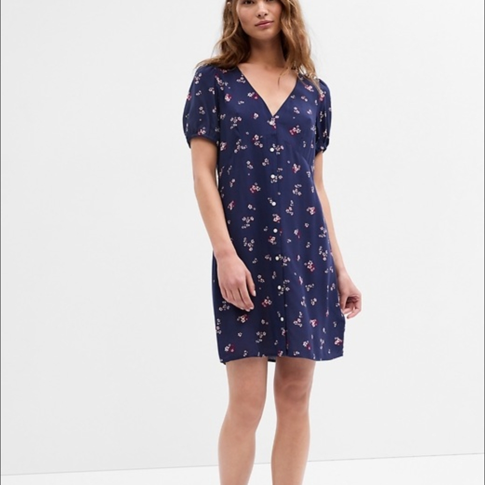 GAP Navy Floral Mini Dress